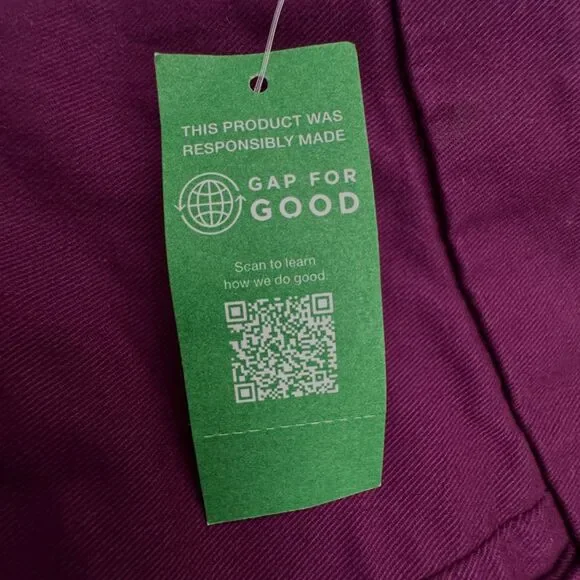 Gap NWT Slim Ankle Khaki Women's Size 14 (W34in x 26in.) Dark Raspberry - Picture 11 of 11